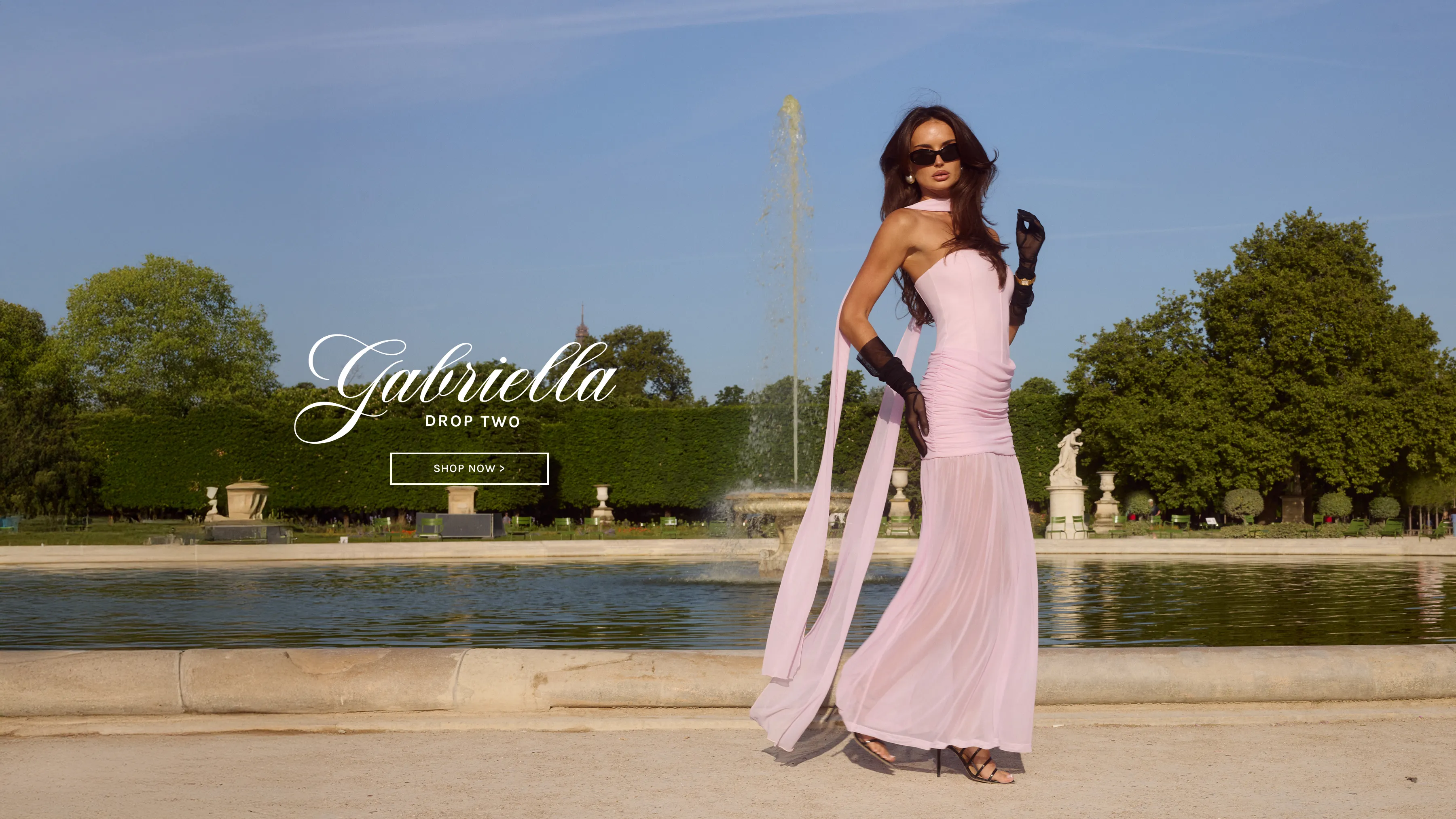 Woman in pink dress